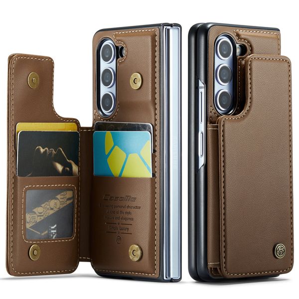 Case de billetera de cuero para Samsung Galaxy Z Fold 5 4 3 5G plegable3 plegable4 plegable 5 soporte de tarjeta de lujo bolso de teléfono Magnetic Flip Libro etui iPhone