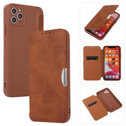 Lederen portemonnee kisten voor iPhone 13 Pro Max 12 11 XR XS 6G 7G 8 Plus SE3 Soft TPU Magnetische kaart Slot Pocket Business Flip Cover smartphone Pouch