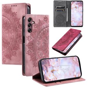 Lederen portemonnee hoesjes zuigen magnetische automatisch sluitende lederen flip cover voor Samsung Galaxy S24 Ultra S23 Pixel 8 Pro 7A iphone 15 14 13