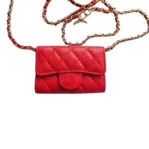 portefeuille de portefeuille en cuir porte-cartes rouges Femmes sac à main VIP
