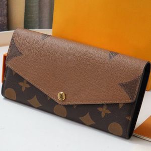 Portefeuille en cuir Designer Sarah Victorine Purse Wallet Card Holder M80725 M80726