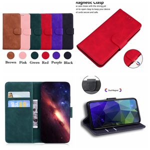 Portefeuille en cuir étuis à rabat pour Xiaomi 12 Lite Pro Redmi Note 11E 11 Poco M4 X4 10C K40S K50 Note 11 sensation de peau rétro Vintage PU porte-carte d'identité mode couverture magnétique