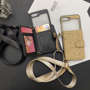 Étui portefeuille en cuir avec lanière de téléphone pour iPhone 15 14 Pro Max 13 12 11 14Plus Samsung Galaxy S23 Ultra S22 Plus