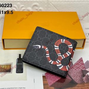 Lederen portefeuilles Designer Wallets Retro Handtas voor vrouwelijke mannen klassieke kaarthouders munt portemonnee beroemde rooster checker plaid bloem dierenpatronen tijger bijen slang