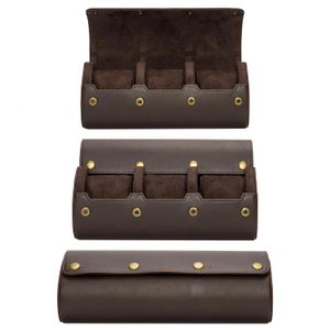 Lederen horlogerol reishorlogekast 1/2/3 slot Crazy Horse lederen horlogebox organizer voor mannen opslag display beschermer etui 240123