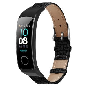 Ceinture de bande de montre en cuir pour Huawei Honor Band 5/4 Braceux de montre de montre de montre de montre de montre Smart Watch Band Accessoires