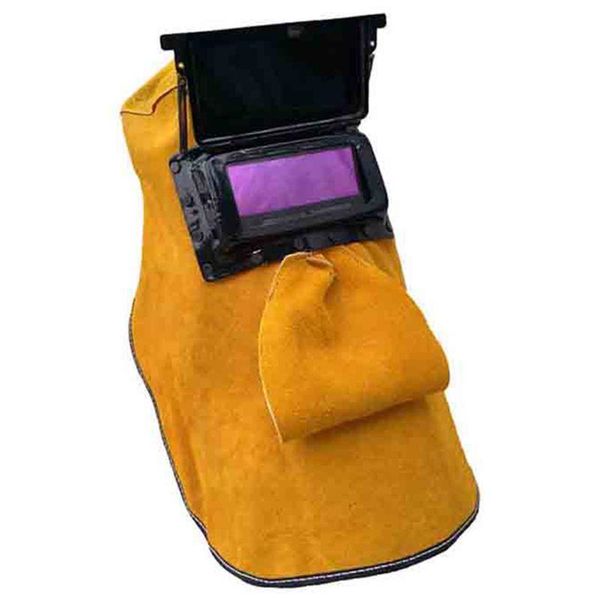 Livraison gratuite Masque de casque de soudage en cuir Solaire Filtre à obscurcissement automatique Lentille respirante Lumière automatique Soudeur Protection de sécurité Capot He Vjio