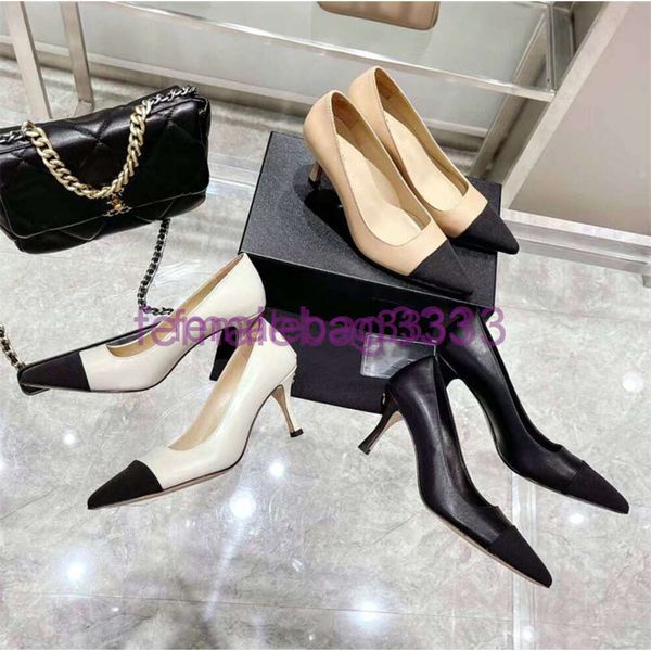 Cuir Femme High Talons Designer Fashion Fashion Pointy Robes Chaussures sexy STILetto Party Chaussures SheepSkin Robe Shoes Work Shoes High Quality Boat Chaussures