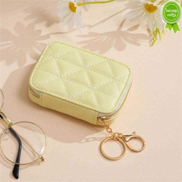 Sac de maquillage à fermeture éclair en cuir porte-monnaie porte-monnaie en cuir naturel pour femmes Mini porte-carte court porte-monnaie changement pour homme pochettes portefeuilles