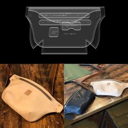 Leathercraft 1 SET Handgemaakte Borsttas Messenger bag Acryl Stencil TemplateLeather Ambachten Leer Naaien Gereedschap DIY 32*16*5cm