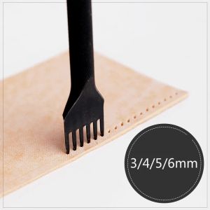 Maroquinerie 3/4/5/6mm perforateurs en cuir outil d'espacement bricolage maroquinerie à la main laçage couture en acier de haute qualité fabriqué Cutter