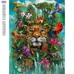 Leathercraft 5d broderie en diamant complet léopard diy diamant peinture animaux Nouveau arrivée