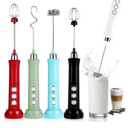 Leathercraft Electric Milk Froeder draagbaar 3 in 1 schuimmaker oplaadbare handheld Highspeeds Foamer Mixer Mini Coffee Frothing Food Blender