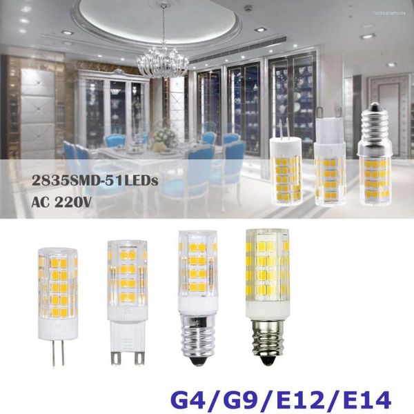 Bombilla Leb Mini E14 G9 Lámpara LED 5W 7W 220V Luz de maíz SMD2835 Lámpara colgante Reemplazo Blister Halógeno