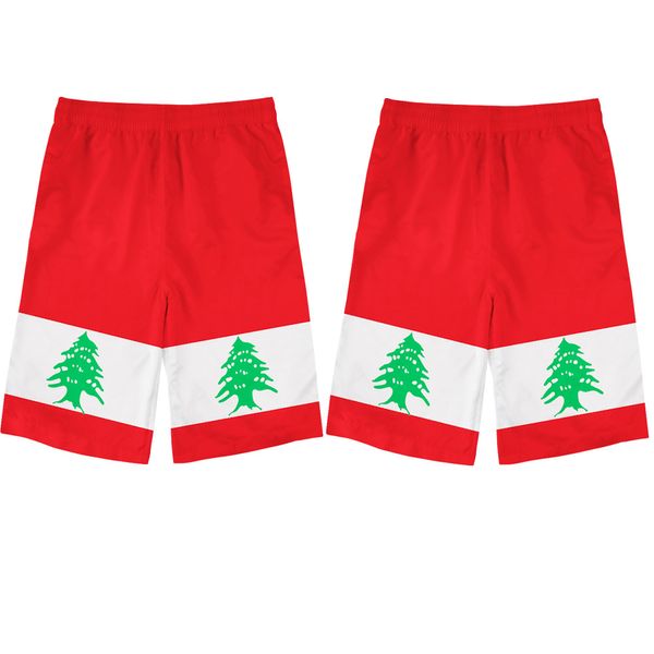LIBAN hommes jeunes shorts bricolage gratuit nom personnalisé numéro lbn nation drapeau lb arabe arabe libanais pays imprimer photo pantalons décontractés