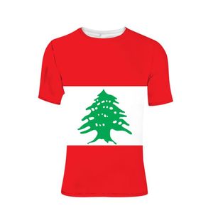 Liban t-shirt bricolage nom personnalisé numéro lbn t-shirt nation drapeau lb république arabe arabe libanais pays imprimer po vêtements 264N