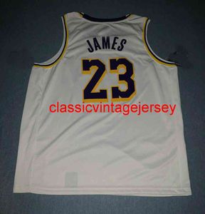 Lebron James BLANC SWINGMAN Jersey Broderie Personnalisée N'importe Quel Nom Numéro XS-5XL 6XL