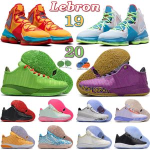 lebrons 19 20 chaussures de basket-ball pour hommes 19s 20s Tune Squad Space Jam Minneapolis Hardwood Classic Lime Glow Bred Leopard baskets pour femmes baskets de sport mode en plein air