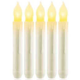 Led 12 pièces bougies coniques sans flamme à piles fausses bougies coniques vacillantes bougies de fenêtre H0909254f