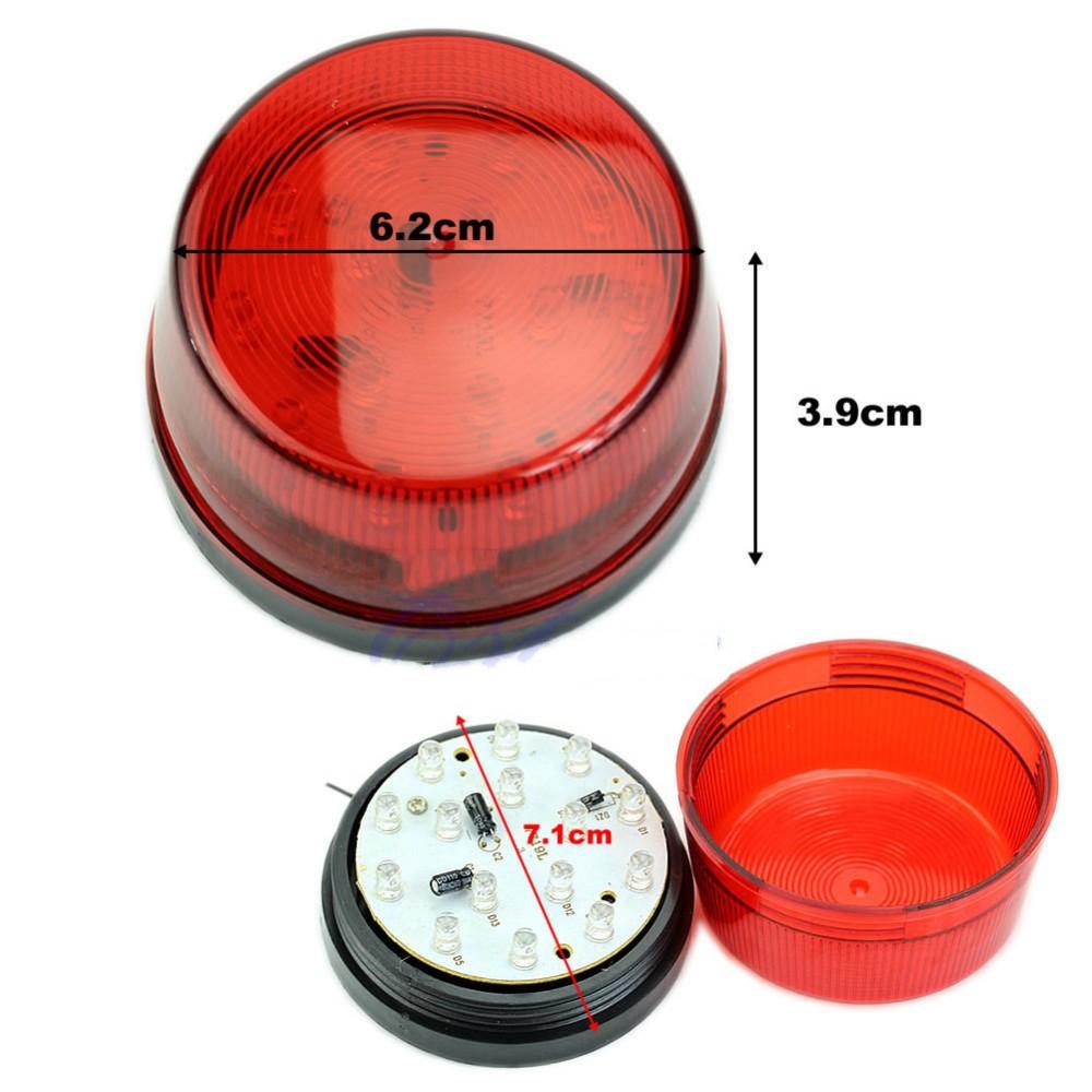 Wired Strobe Siren 12V Signal Warning Light Flash LED Lamp Highlight Alarm For Systems Security