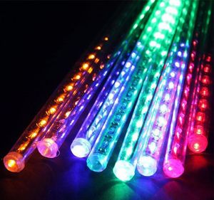 Led 2017 8 pièces/ensemble chute de neige LED bande lumineuse lumières de noël Tube de pluie météore douche pluie lumière LED Tubes 100-240 V prise ue/US