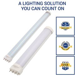 Lampe LED 2G11 4 broches Base PL, ampoule équivalente à une lampe fluorescente compacte, pour lampes suspendues plafonniers (retirer ou contourner le ballast)