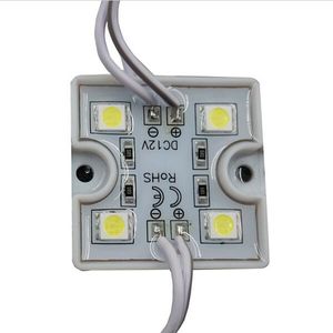 LED 5050 4 LED -module Warm Wit Koel Wit R G B 12V Waterdichte Super Brighter Square LED -modules Verlichting