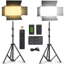 Led-600 Photo Studio Lumière Avec Batterie Pour Youbute Éclairage Vidéo En Direct Portable Enregistrement Vidéo Photographie Panneau Lampe Dimmable