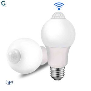 LED 6W 9 12 15 18 20W PIR Motion Sensor LED Bulb E27 85V-220V Radar Sensor Light Lamp Lamparas For Home Stair Pathway Corridor H220428
