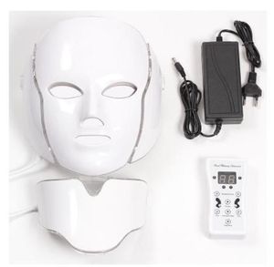 Máscara facial Led de 7 colores, máquina de mascarilla facial de terapia Pon coreana, máscara de terapia de luz, belleza Led para cuello 8838287