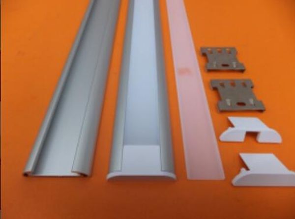 Livraison gratuite Led Alu profil aluminium pour armoire, bande d'extrusion en plastique Led profil Led barre lumineuse linéaire encastrée