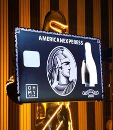 LED American Express Amex Bottle Présentant Rechargeable Champagne Glorific Display VIP Service Tray pour le bar Lounge Night Club9424981