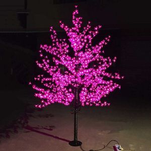 LED artificielle fleur de cerisier arbre lumière lumière de noël 2304 pièces ampoules LED 3 m de hauteur 110/220VAC étanche à la pluie utilisation extérieure