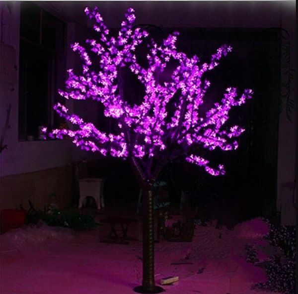 Arbre de fleurs de cerisier artificiel LED lumière de Noël 1248 pièces ampoules LED 2 m/6.5ft hauteur 110/220VAC étanche à la pluie utilisation extérieure gratuite