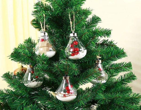 Luces de pelota LED impermeables para el árbol de Navidad boda en la casa de la casa interior del adorno de navidad transparente bola de plástico 2129967