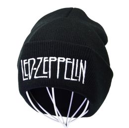 Led Band Zeppelin Rock Hat Tricoté Folk Rock Cap Beanie Punk Lettre broderie Hiver Chaud Chapeau Hip Hop Bonnets Pour Hommes Femmes8156947