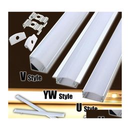 LED -staaflichten 30/50 cm U/V/YWstyle -vormige aluminium Accessoires Kanaalhouder Melk ER eindigen voor Strip Light Drop levering verlichting H OT7F5