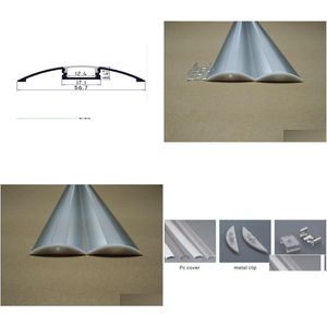 Barre lumineuse LED DHS / Ems 2M / PCS 30M / Lot Profil de fente en aluminium pour bande flexible avec embouts étanches ER Drop Delivery Lig Dhpdi