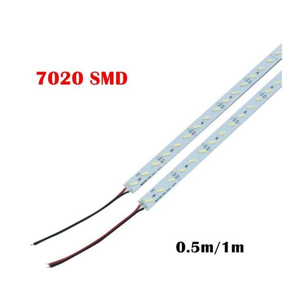 Led Bar Lights Super Bright Hard Rigid Light Dc12V 100Cm 72 Smd 7020 Bande d'alliage d'aluminium pour Cabinet / Affichage de bijoux Drop Delivery Dh4Ed