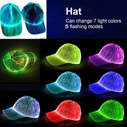 Led Baseball Caps Luminoso Holiday Hat Music Festival Xmas Halloween Hip Hop Partys Hat Party Farty Street Dance Sombrero de baile