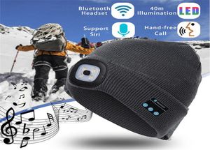 Bons de haut-parleur LED Bluetooth Chapeaux de haut-parleur CHEPHONES WIRESS CAP CAP SNOGE POUR ADULTES MENSEMENTS FEMPE HIVER CHEMMER COLOR DE COULEUR GRY NOIR BO6075320
