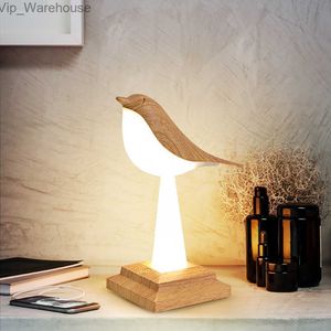 Led oiseau lampe de Table lampe de bureau chevet chambre décor Table lumière télécommande lumière tactile charge atmosphère veilleuse HKD230829 HKD230829