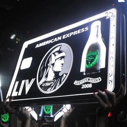 Présentateur de bouteille américain à carte noire LED Amex Baller Express VIP Bottes Service Glorificateur pour événements Mariage Party Lounge Bar Night Club