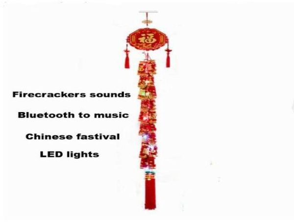 LED bluetooth música control remoto Linterna Petardos Fuegos artificiales Cumpleaños Telón de fondo Navidad Iluminación festiva Decoración1773519