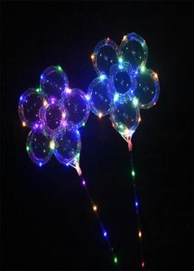 LED Bobo Ball Plum Blossom Forme Ballon Lumineux avec 3M Guirlandes 70cm Poteau Ballon De Noël De Noce Décoration Couples Ki6022366