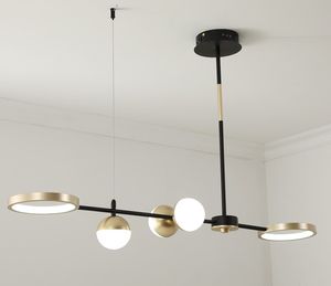 LED-tak kroonluchter lampen moderne glans lang gebruikt in binnenbar, restaurant, keuken, koffiebar, kantoor en studie