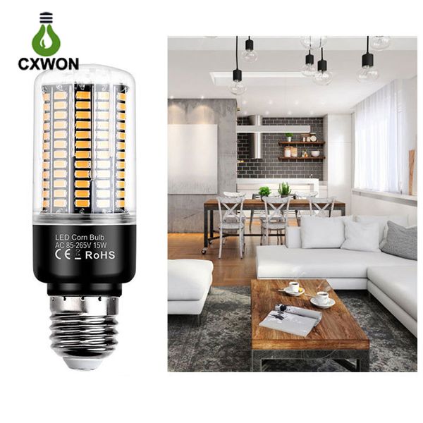 Ampoules LED E27 E14 5W 7W 9W 12W 15W 20W, lumières de maïs SMD5730 sans scintillement, lumière LED AC85-265V