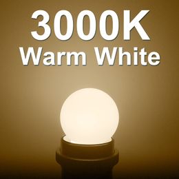 LED -lamp Plastic Milky Globe G45 Warm Wit E27 220V 110V STRING LICHT BOLB 1W 2W 3W TUIN PARTY Goedkope ballampen Bruiloft Decor