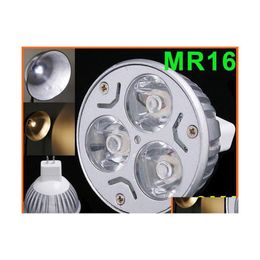 Bombillas Led 100Pcs 12V 3W 3X1W Mr16 Gu5.3 Lámpara de luz blanca Bb Spotlight Spot Via Dhs Fedex Drop Delivery Luces Iluminación Bbs Dhh9I