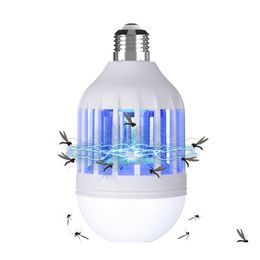 Bombillas LED 15W E27 Mosquito Killer Lighting Bb 2 en 1 Lámpara Se adapta a E26/E27 Paquete de enchufes de luz Luces de entrega Bbs Dhrea